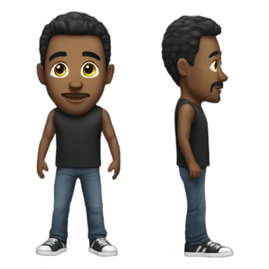 tall guy dj with few hair sticker