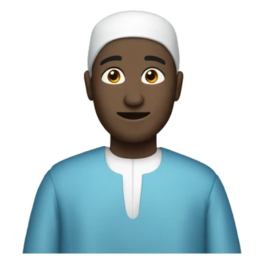 Blue thobe no head accessory, no eyes nose or mouth sticker