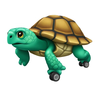 Tortuga con patineta sticker