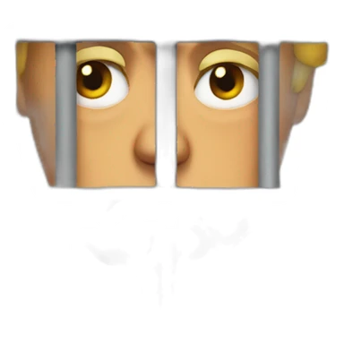 donald trump crying behind bars sticker