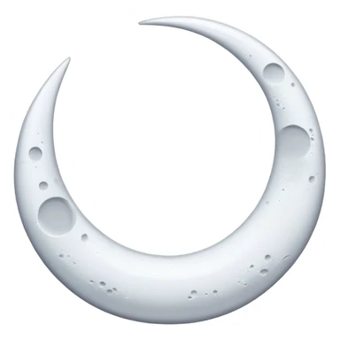 Thin moon just thin white  without face without anything sticker