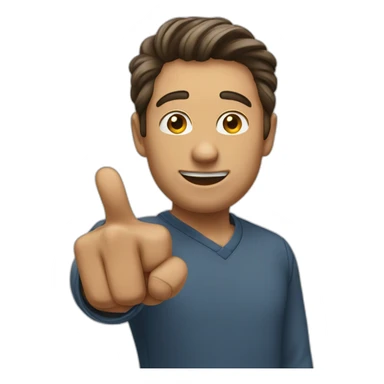 A man pointing to himself sticker