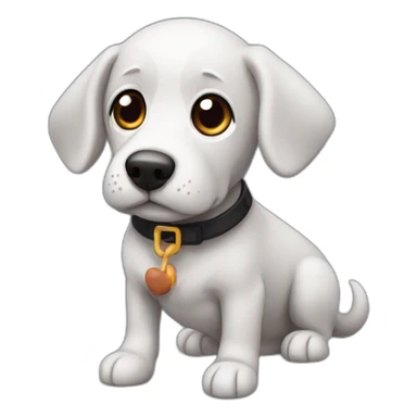 Perro salchicha negro con alas sticker