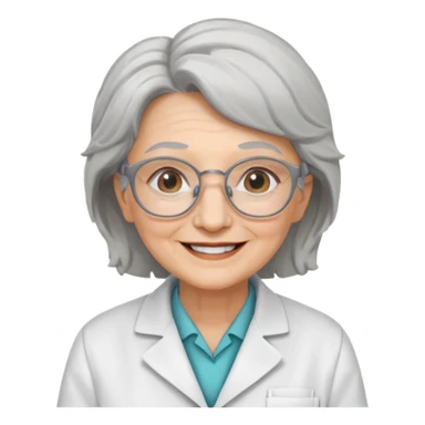 scientist professor old woman sticker