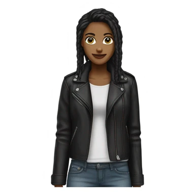 Black Leather jacket and a pair of baggy jeans sticker