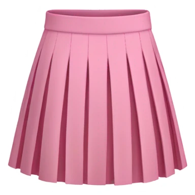  Pink pleated mini skirt, isolated sticker