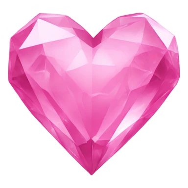 Pink crystal heart sticker