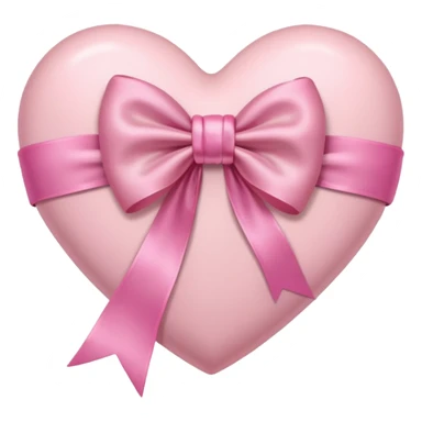 Light Pink heart with bow sticker