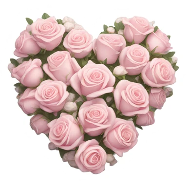 pink Heart with white roses aroun it sticker