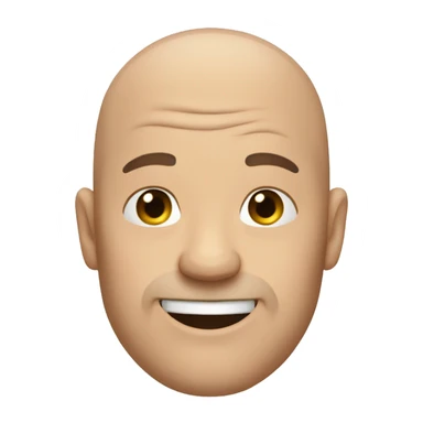 A bald guy flipping someone off sticker
