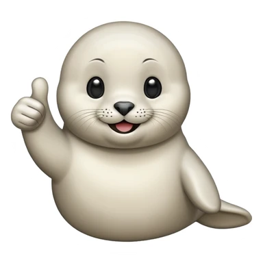 a cute seal giving a thumbs up sticker