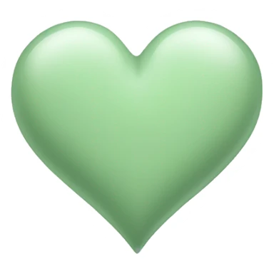 light sage green heart sticker