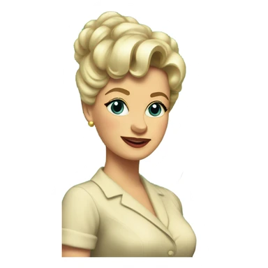 1950’s woman by Christmas tree sticker