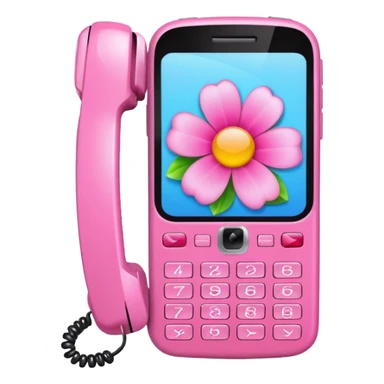 pink girly phone framed flower picture sticker