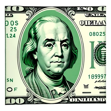 US dollar bill currency note sticker