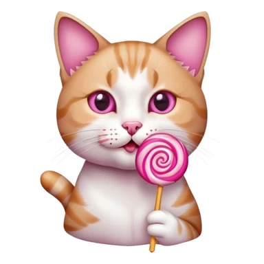 Cat sucking on a lollipop  sticker