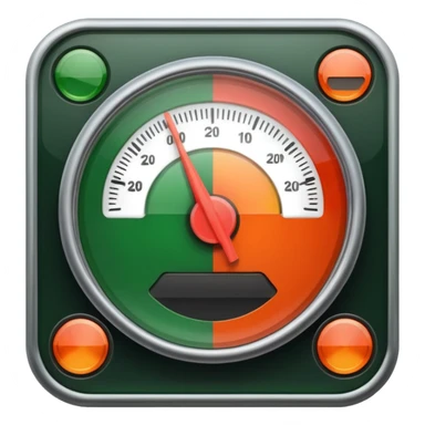 a meter gauge. Use 3 colors. red on the part. Orange on the middle. Green on the right. sticker