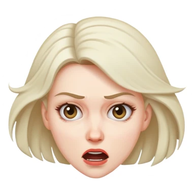 A woman mad shaking her head  sticker