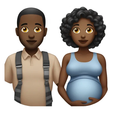 black trans pregnant man sticker