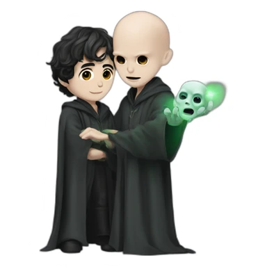 voldemort touching harry potter sticker