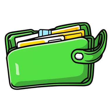 Wallet with dollar bills and savings sticker