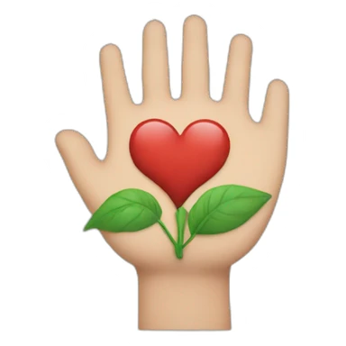 Un  cœur avec les main sticker