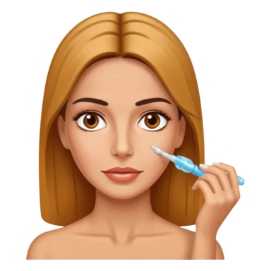 spanish woman botox procedure sticker