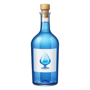 Blue Alcohol bottle sticker