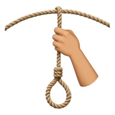 hand letting go a rope fall sticker