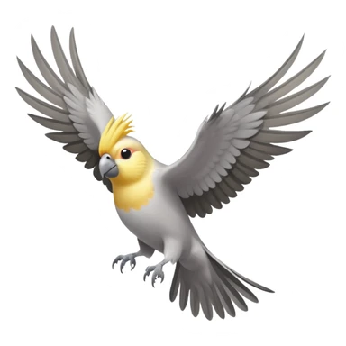 cockatiel bird flying sticker
