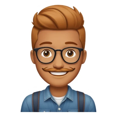 hipster match sticker