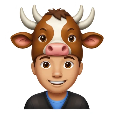 😏+🐮 sticker