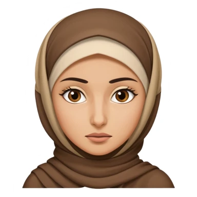 Hijabi girl with a eyebrow raised skeptical look face sticker