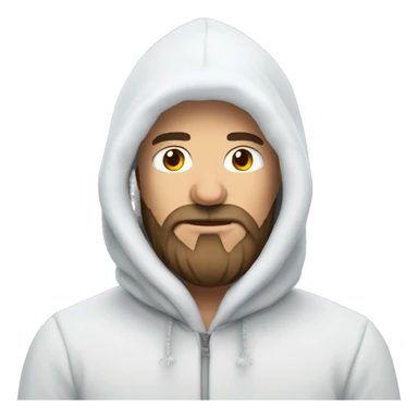 Russian man with beard in a hood covered with snow sticker