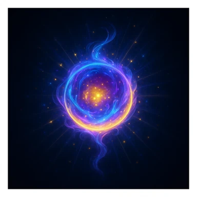 a glowing magical aura orb, mystical, radiant, fantasy style sticker