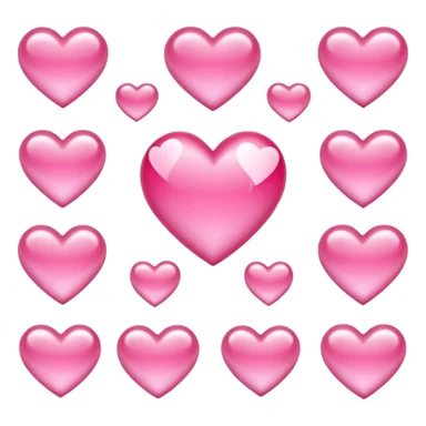 Many pink sailor moon hearts  sticker