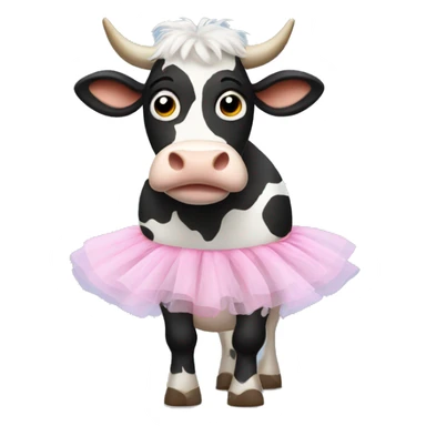 cow in a tutu sticker