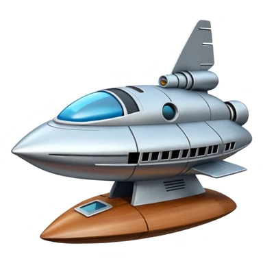 50s Photographic Painted Flying Starship spacecraft bird’s house wooden  sticker