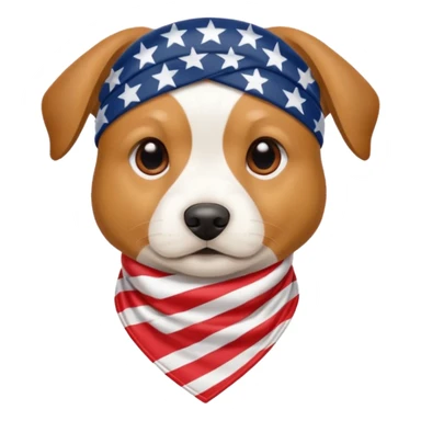 4th of July dog sticker