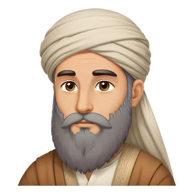 Middle Eastern sage with long beard in thoughtful pose sticker