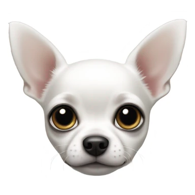white chihuahua with black ears girl pupy sticker