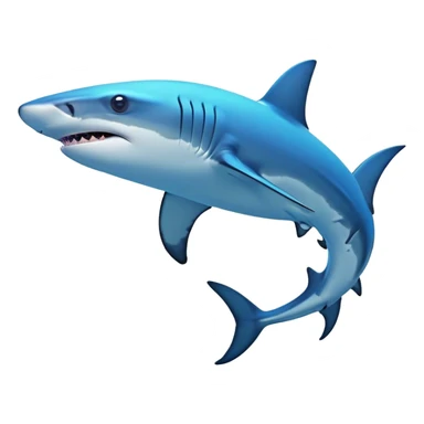 Cinematic Noble Hammerhead Shark Portrait Emoji, Poised and regal, with a broad, flattened hammer-shaped head, wide-set eyes, and a streamlined, powerful body gliding through deep blue waters, Simplified yet sharp and sophisticated features, highly detailed, glowing with a cool, oceanic luminescence, high shine, intelligent and commanding, stylized with an air of marine authority, focused and vigilant, soft glowing outline, capturing the essence of a watchful and confident predator that appears ready to glide out of the screen with effortless power! sticker