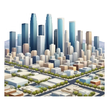 Los Angeles city skyline sticker
