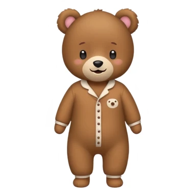 Cute brown pijamas sticker