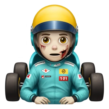 zombie formula 1 racer sticker