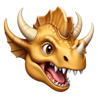 screaming face of a triceratops  sticker