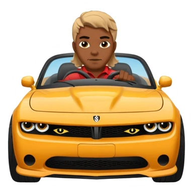 Black person driving hellcat sticker