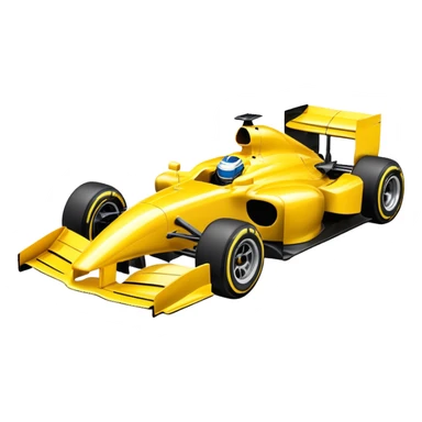 Yellow f1 car sticker