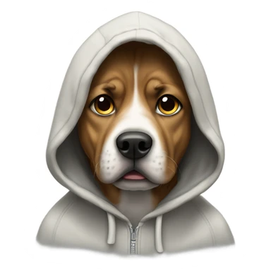crying dog with hoodie on sticker
