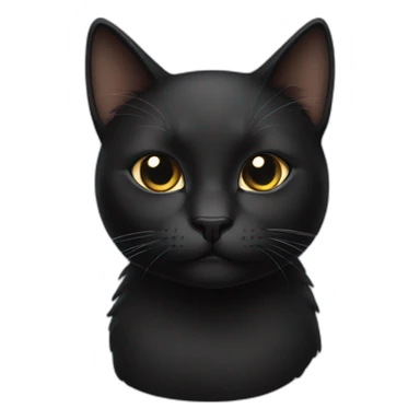 black squinting cat sticker